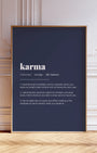 Definition Poster of Karma on Deep Navy background