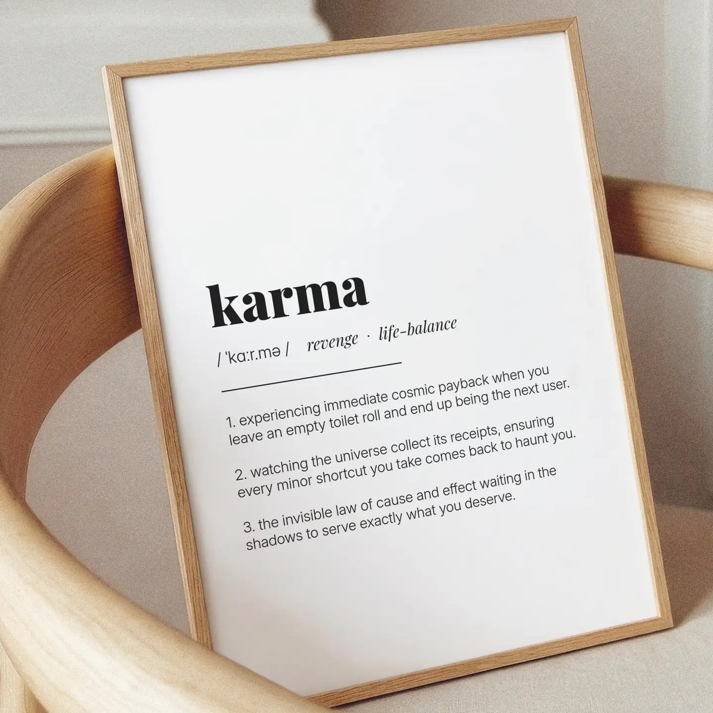 Definition Poster of Karma on Gallery White background