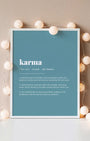 Definition Poster of Karma on Sea Glass background