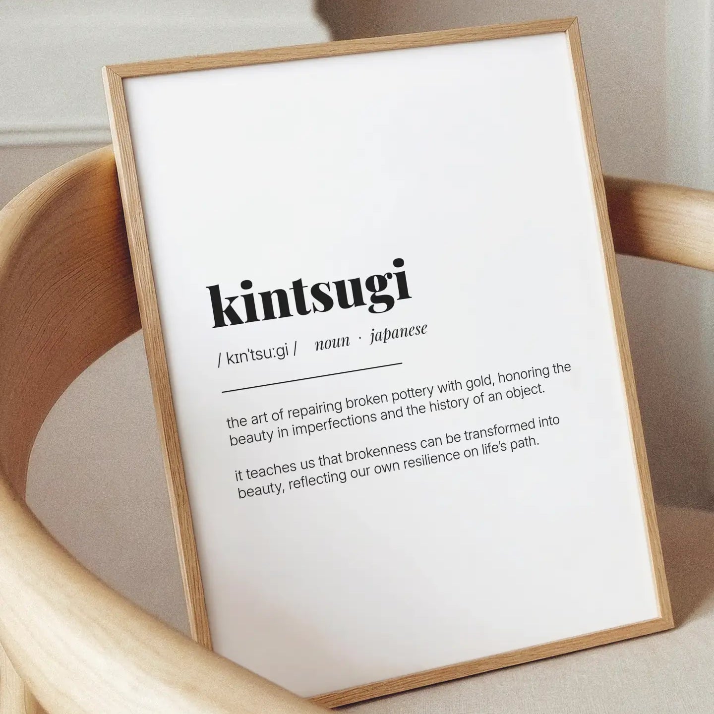 Definition Poster of Kintsugi on Gallery White background
