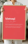 Definition Poster of Kintsugi on Strawberry background