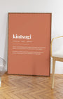 Definition Poster of Kintsugi on Terracotta background