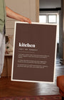 Definition Poster of Kitchen on Espresso background