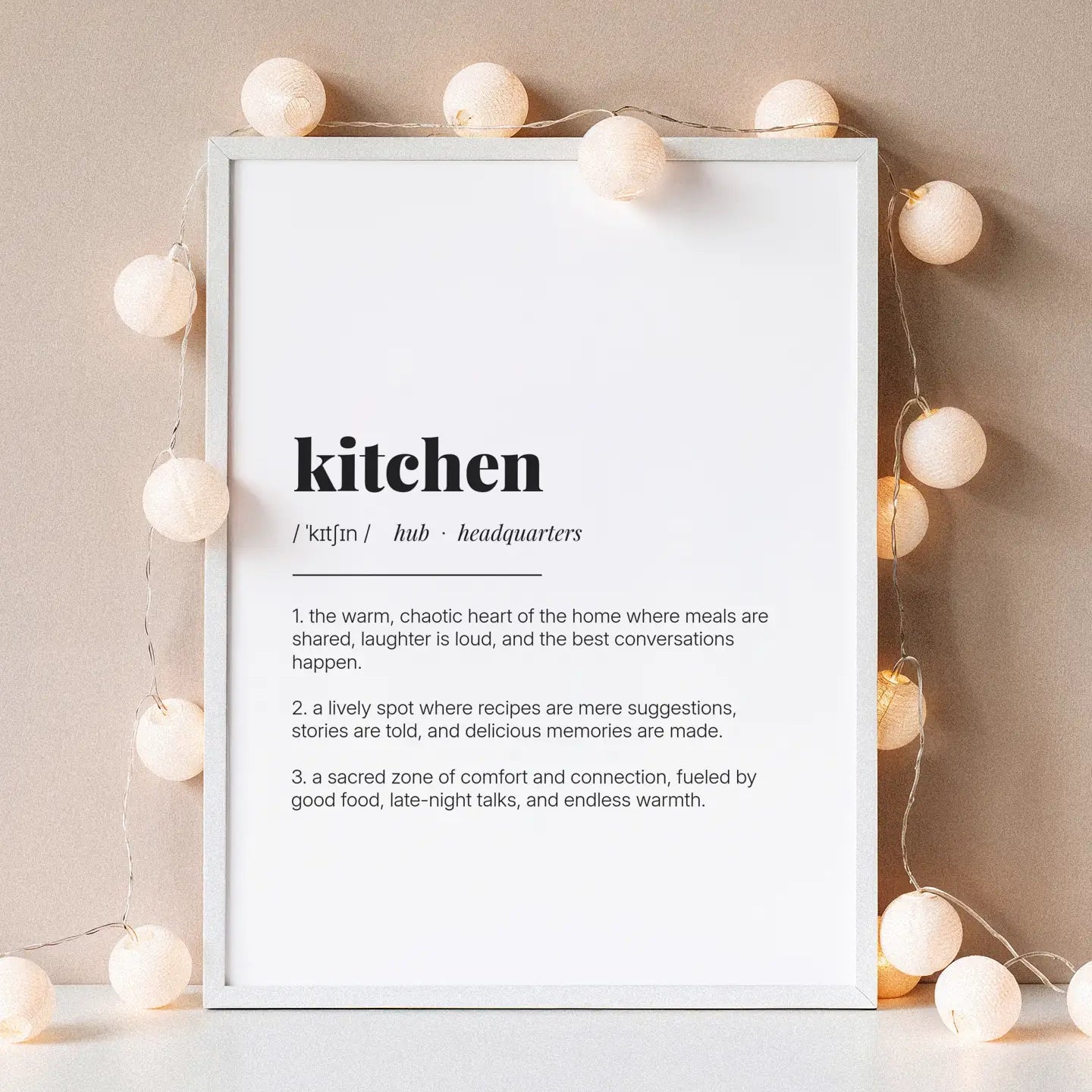 Definition Poster of Kitchen on Gallery White background