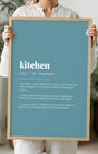 Definition Poster of Kitchen on Sea Glass background