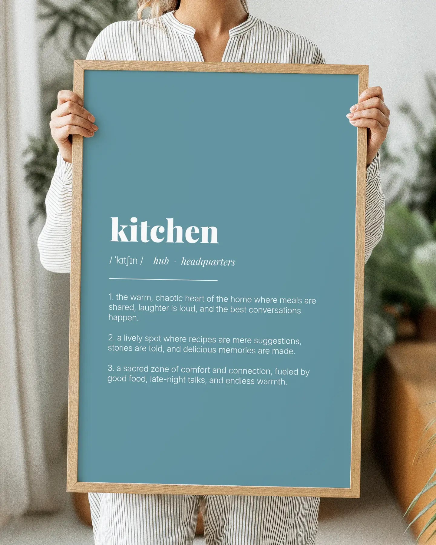 Definition Poster of Kitchen on Sea Glass background