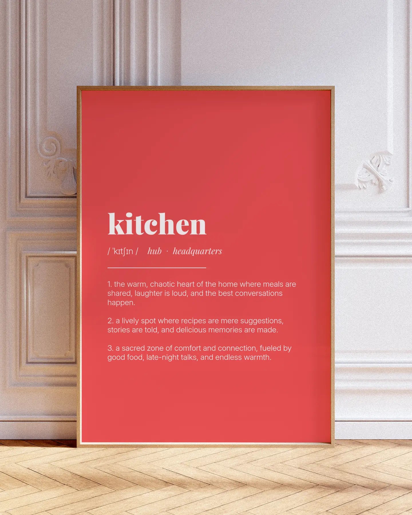 Definition Poster of Kitchen on Strawberry background