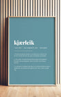 Definition Poster of Kjærleik on Sea Glass background