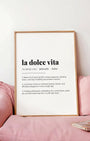 Definition Poster of La Dolce Vita on Gallery White background
