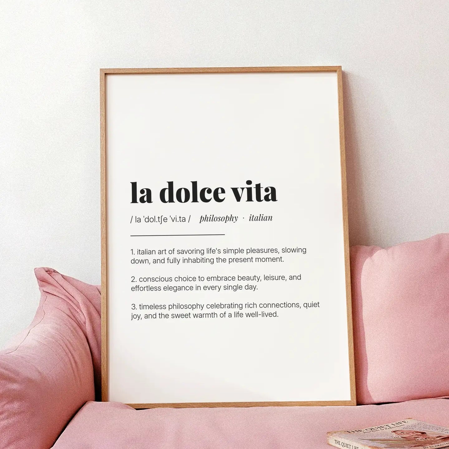 Definition Poster of La Dolce Vita on Gallery White background