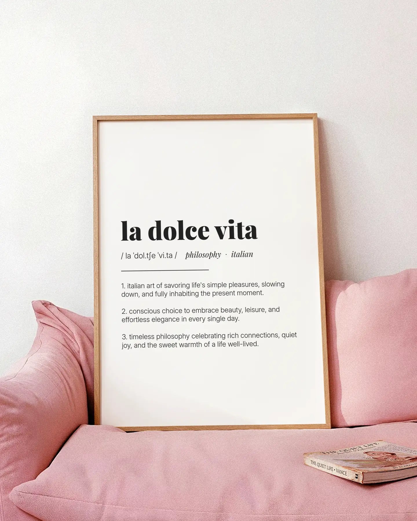 Definition Poster of La Dolce Vita on Gallery White background