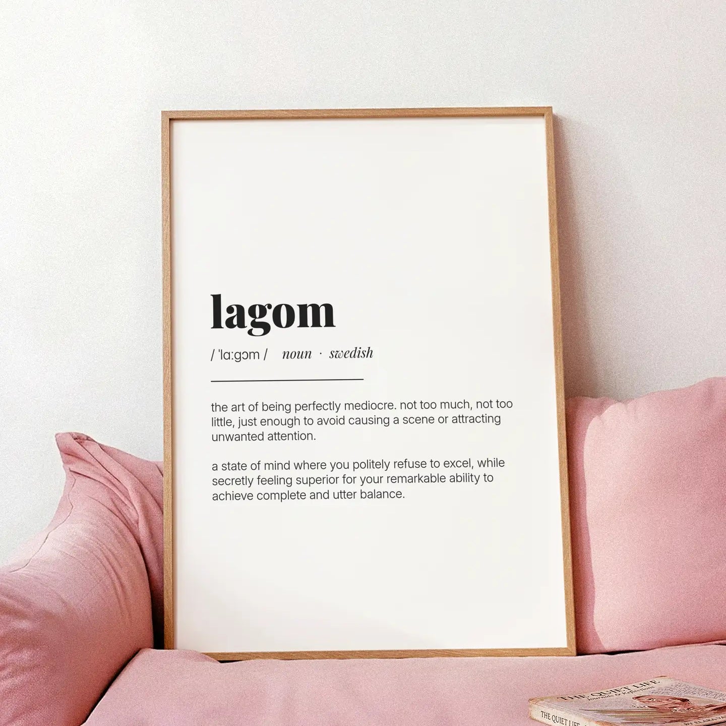 Definition Poster of Lagom on Gallery White background