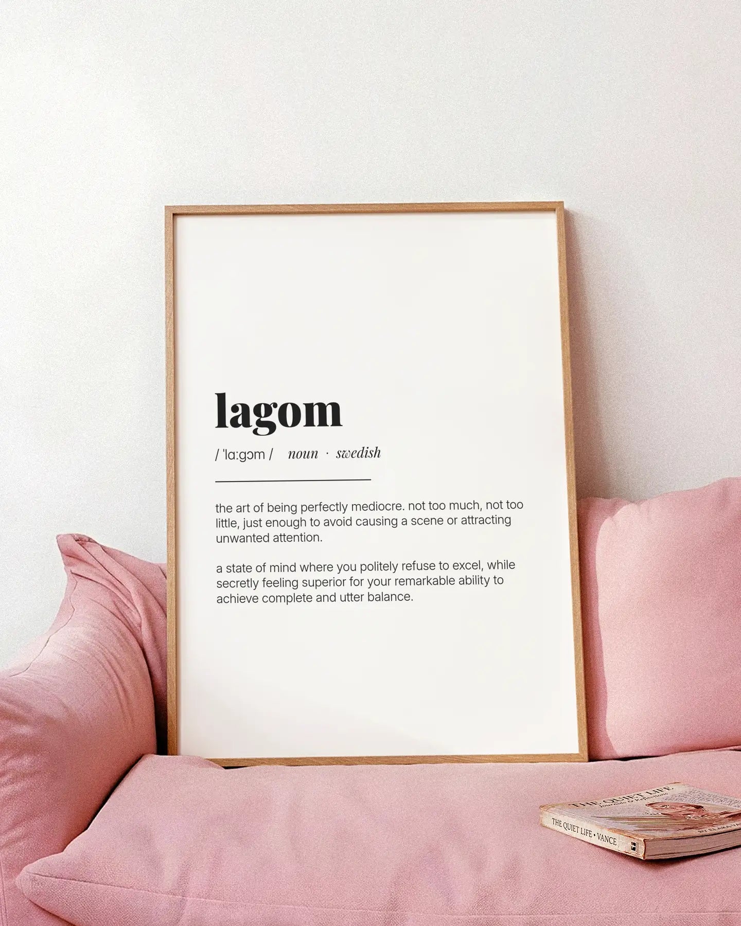 Definition Poster of Lagom on Gallery White background