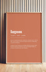 Definition Poster of Lagom on Terracotta background
