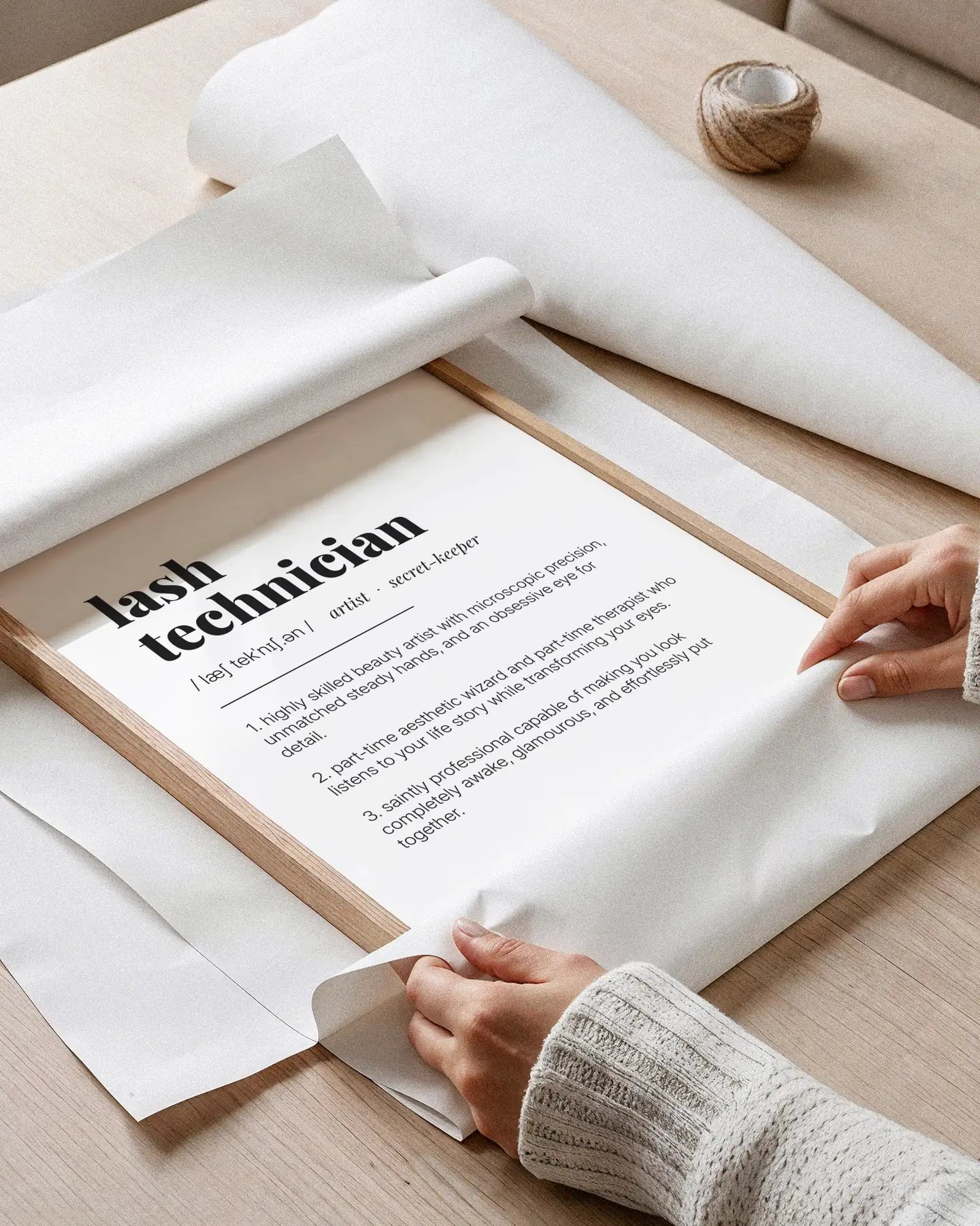 Definition Poster of Lash<br />Technician on Gallery White background
