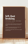 Definition Poster of Left-Foot<br />Braking on Espresso background