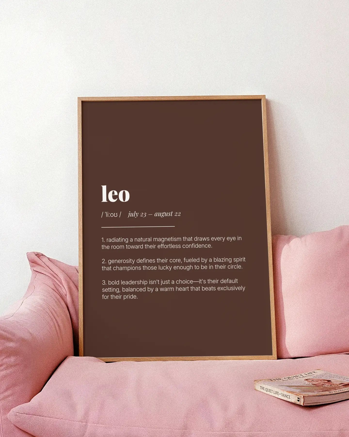 Definition Poster of Leo on Espresso background