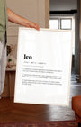 Definition Poster of Leo on Gallery White background