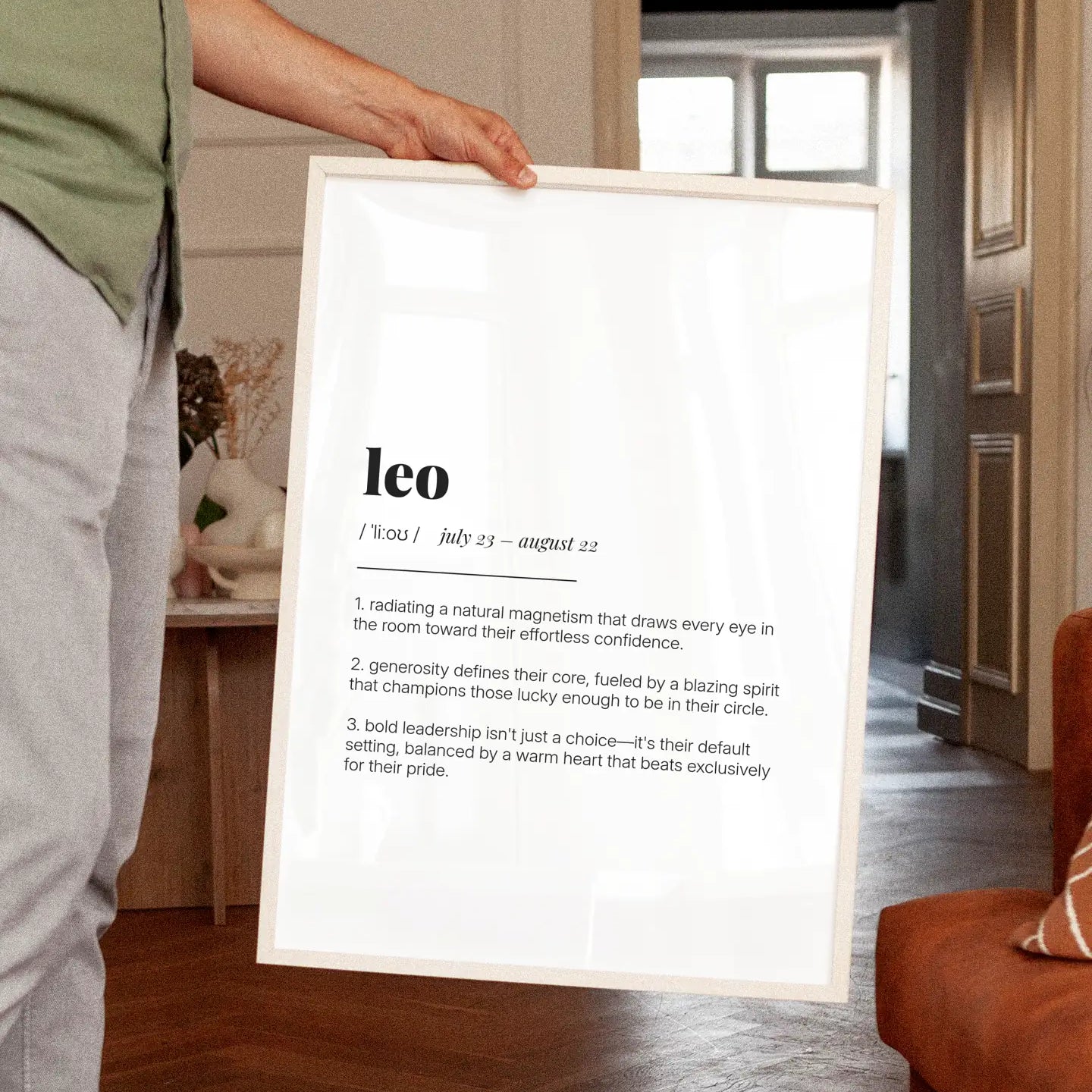 Definition Poster of Leo on Gallery White background