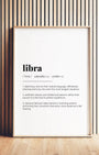 Definition Poster of Libra on Gallery White background
