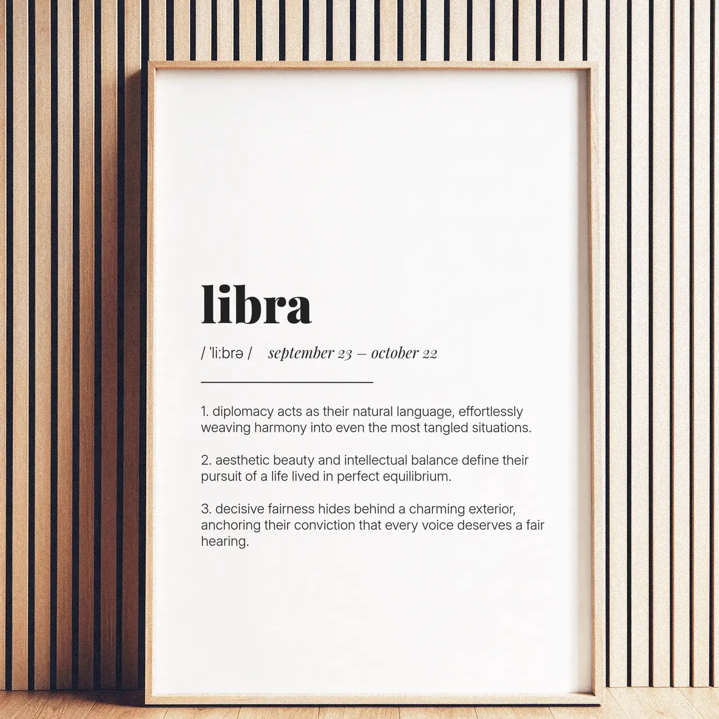 Definition Poster of Libra on Gallery White background
