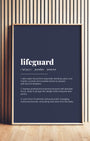 Definition Poster of Lifeguard on Deep Navy background