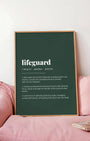 Definition Poster of Lifeguard on Emerald background