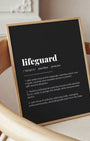 Definition Poster of Lifeguard on Midnight Ink background