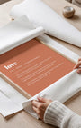 Definition Poster of Love on Terracotta background