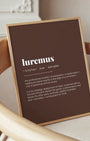 Definition Poster of Luremus on Espresso background