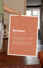 Definition Poster of Luremus on Terracotta background