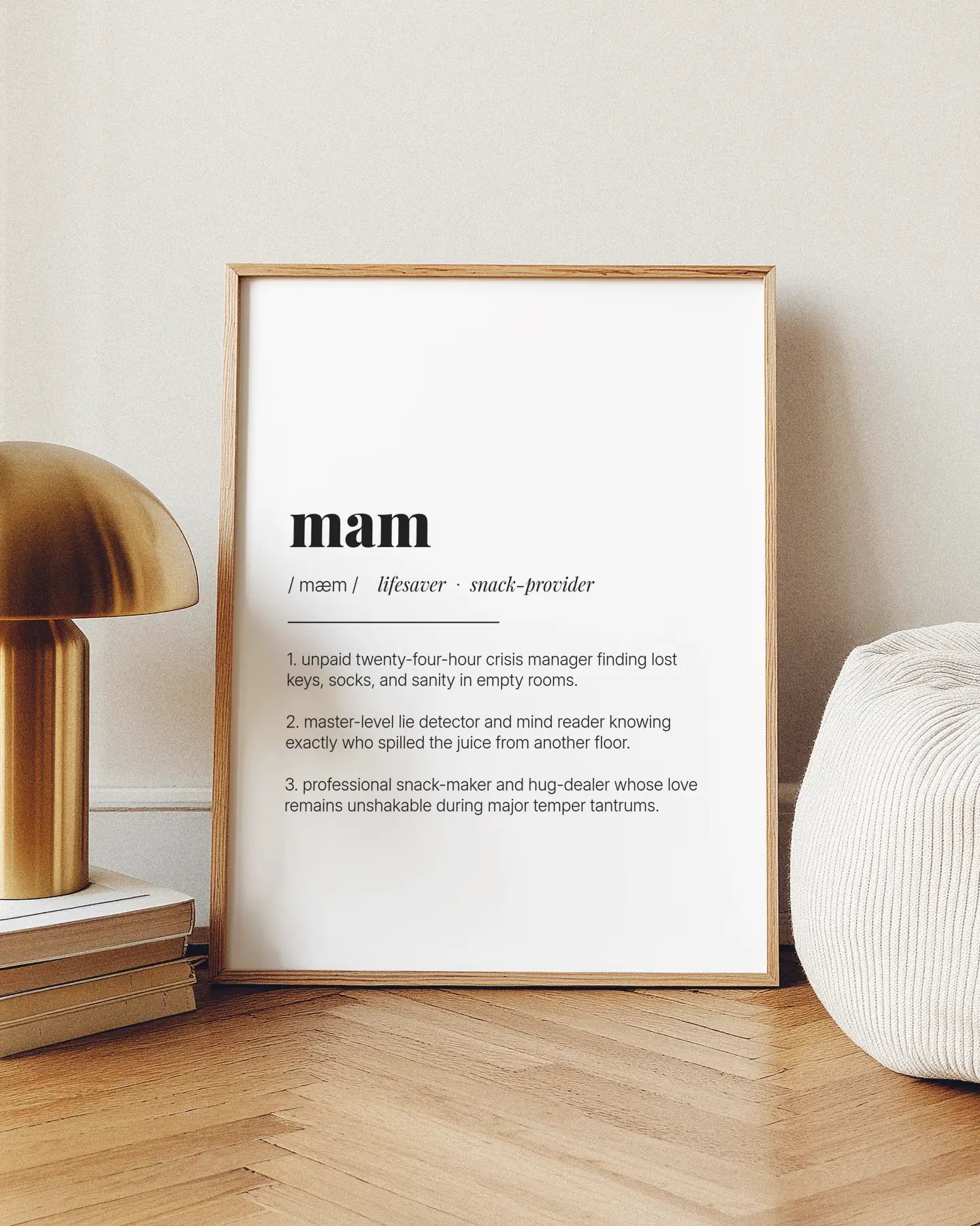 Definition Poster of Mam on Gallery White background