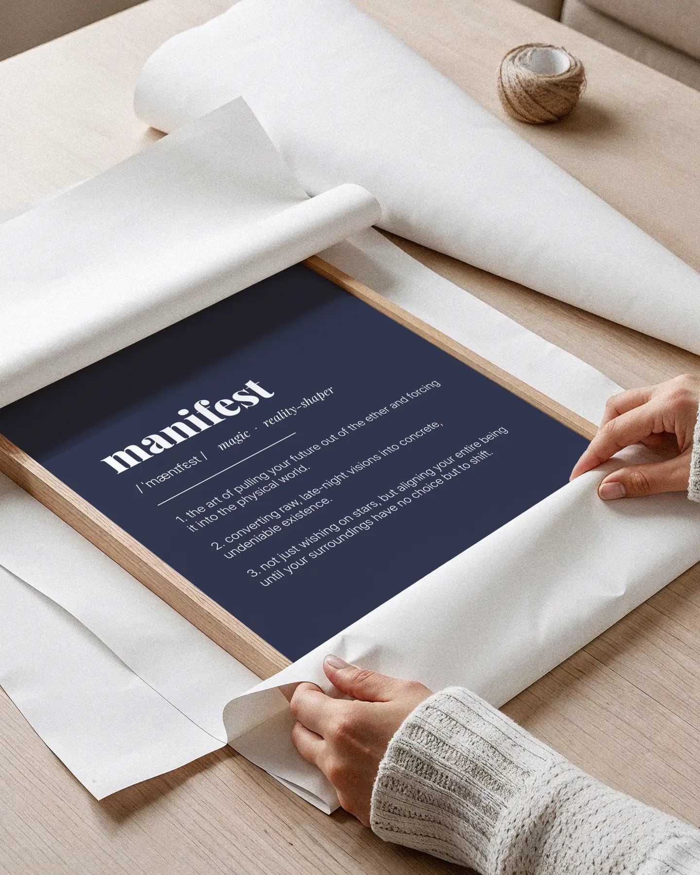 Definition Poster of Manifest on Deep Navy background