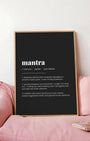 Definition Poster of Mantra on Midnight Ink background