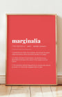 Definition Poster of Marginalia on Strawberry background