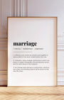 Definition Poster of Marriage on Gallery White background