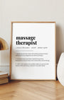 Definition Poster of Massage<br />Therapist on Gallery White background