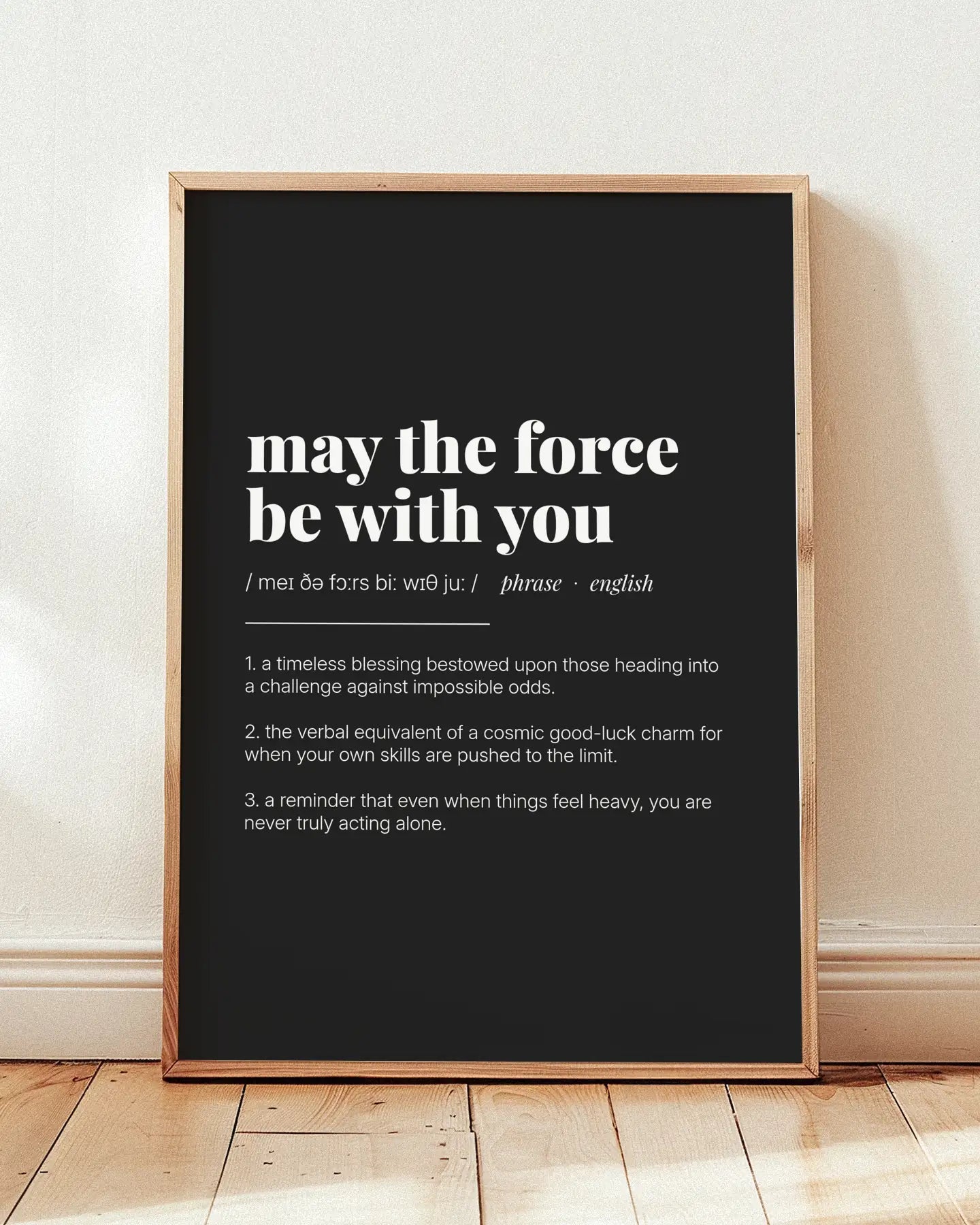Definition Poster of May the Force<br />be with you on Midnight Ink background