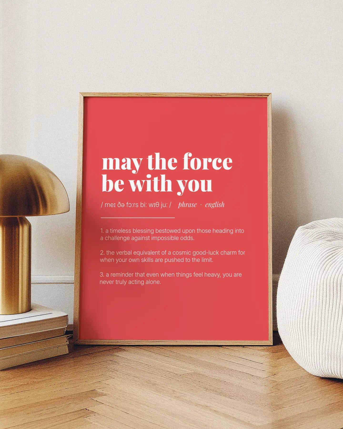 Definition Poster of May the Force<br />be with you on Strawberry background