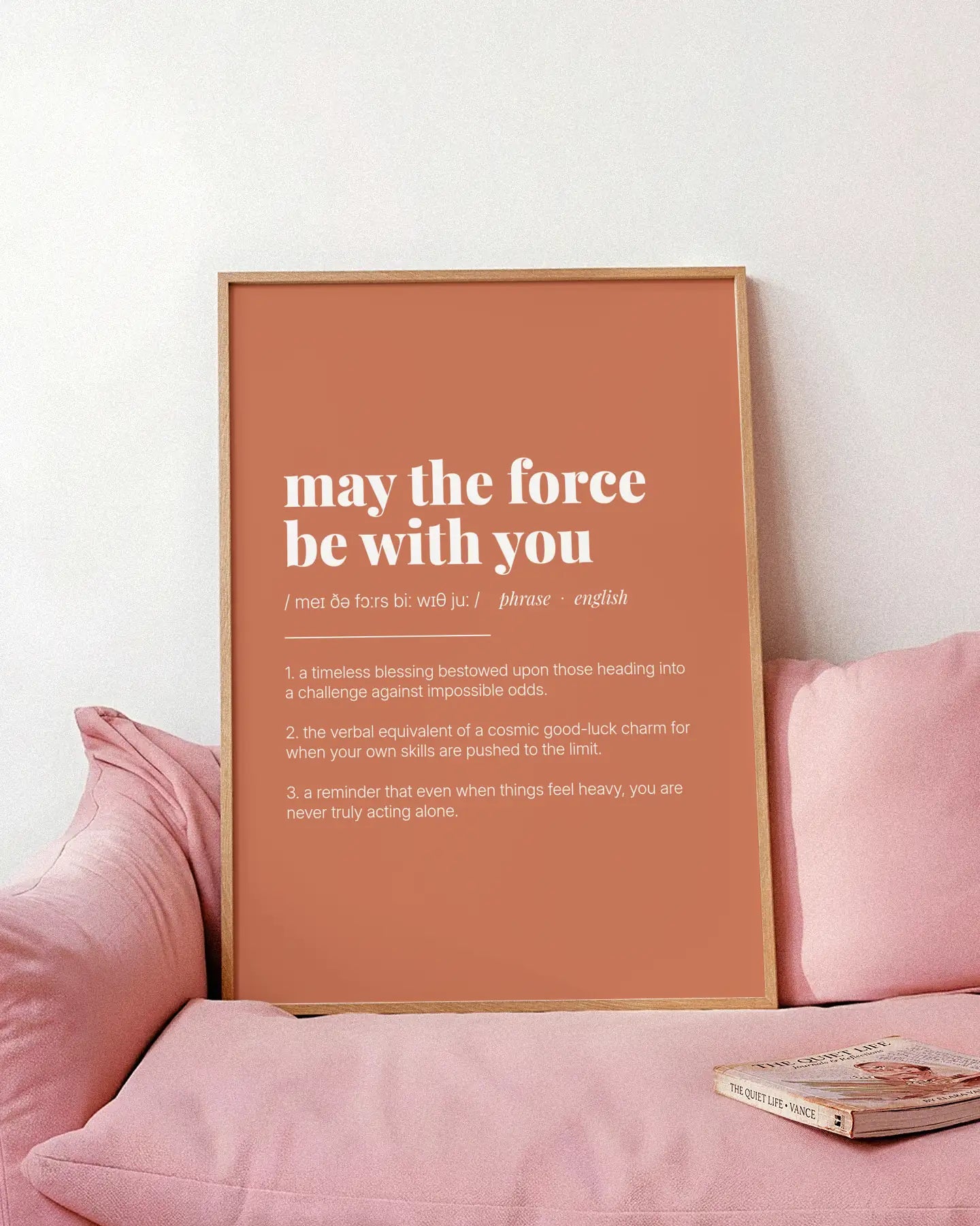 Definition Poster of May the Force<br />be with you on Terracotta background