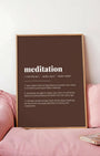 Definition Poster of Meditation on Espresso background