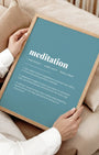 Definition Poster of Meditation on Sea Glass background