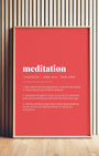 Definition Poster of Meditation on Strawberry background