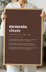 Definition Poster of Memento<br />Vivere on Espresso background