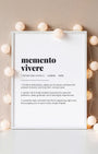 Definition Poster of Memento<br />Vivere on Gallery White background