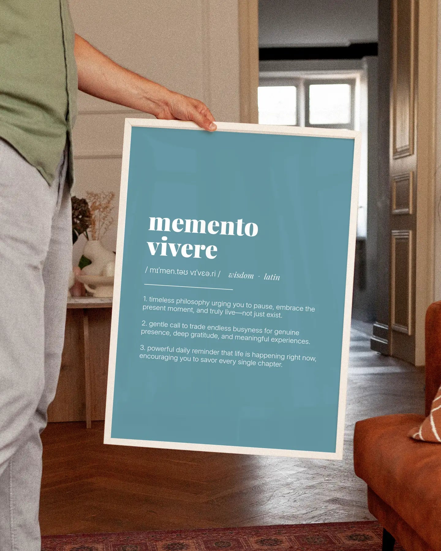 Definition Poster of Memento<br />Vivere on Sea Glass background