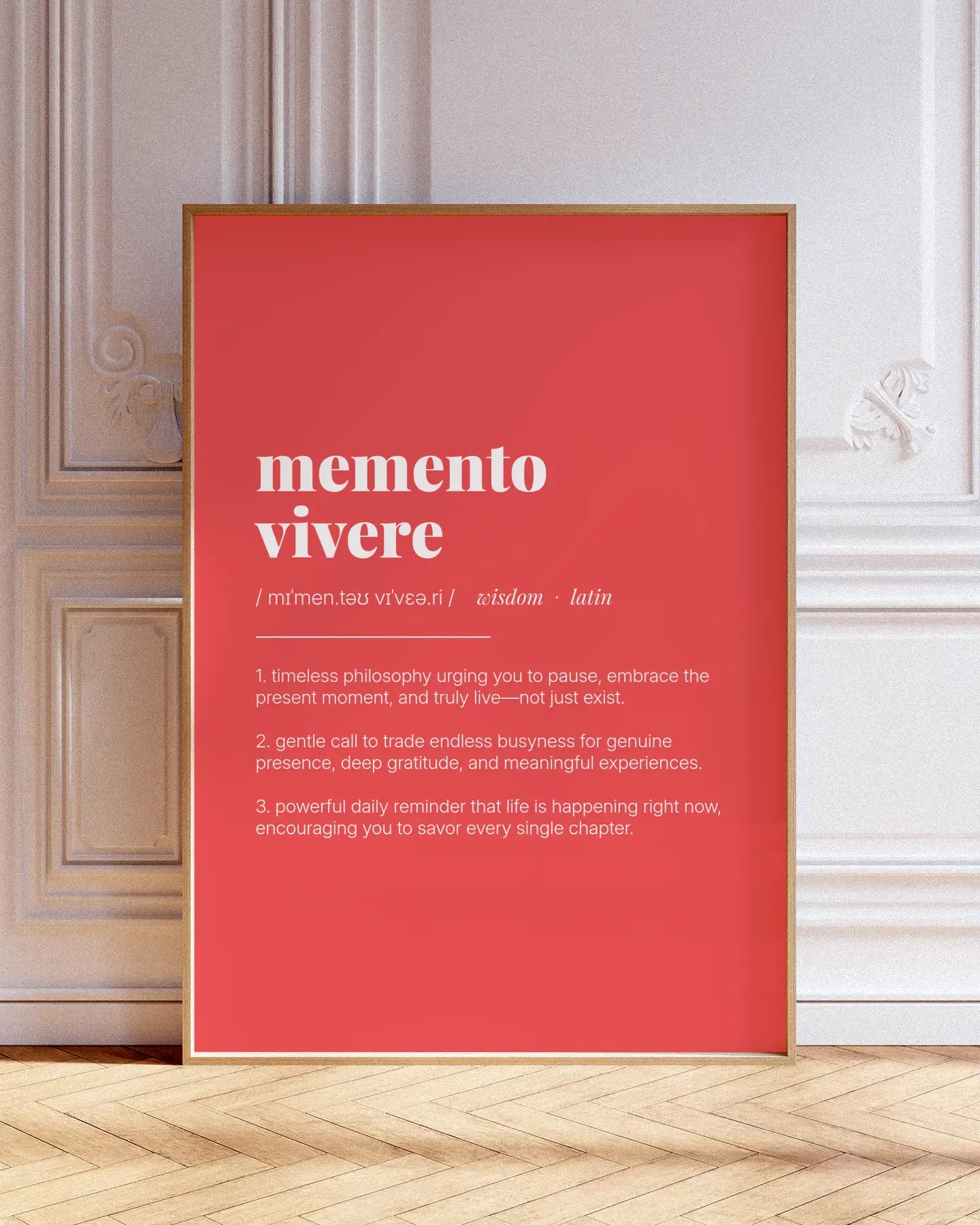 Definition Poster of Memento<br />Vivere on Strawberry background
