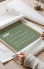 Definition Poster of Milf on Sage Green background