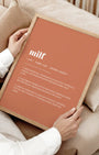 Definition Poster of Milf on Terracotta background