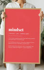 Definition Poster of Mindset on Strawberry background